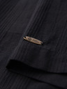 Ombre Clothing Pánske bavlnené šortky so štruktúrovaným vzorom – čierne V2 OM-SRCS-0209 Ombre Clothing