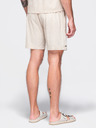 Ombre Clothing Pánske štruktúrované bavlnené šortky – krémové V3 OM-SRCS-0209 Ombre Clothing