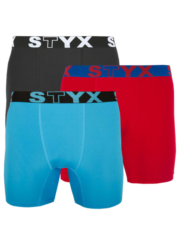 Styx Sada troch - pánske funkčné boxerky Styx viacfarebné