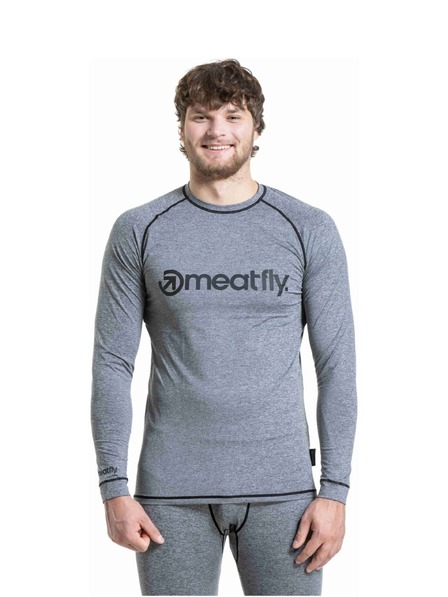 Meatfly Meatfly pánske termo tričko Avery Charcoal Heather