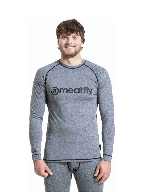 Meatfly Meatfly pánske termo tričko Avery Charcoal Heather