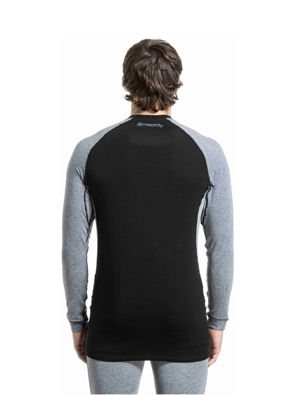 Meatfly Meatfly pánske merino tričko Carl Charcoal Heather