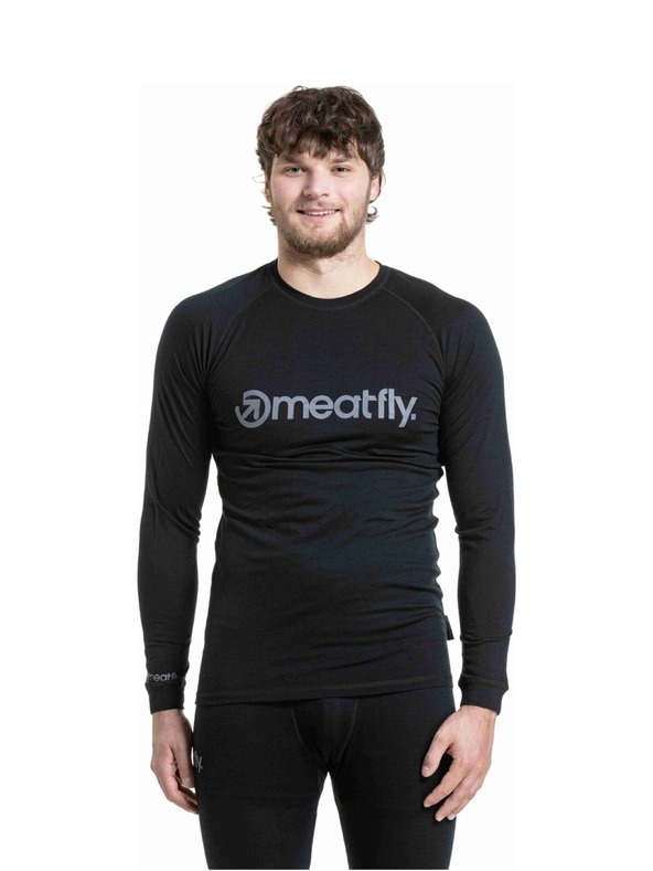 Meatfly Meatfly pánske merino tričko Bernie Black