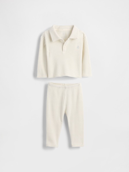 GAP Baby outfit set s vafľovým vzorom Softspun Brannan Bear GAP