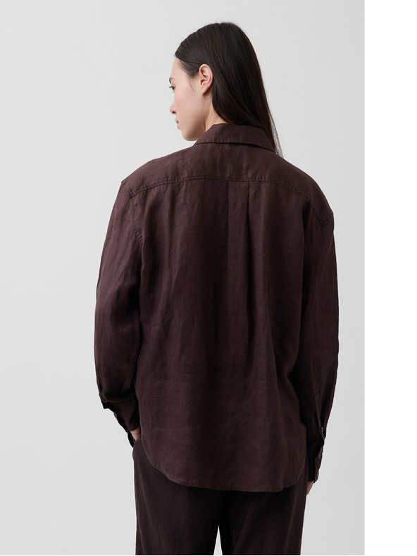 GAP Ľanová oversize košeľa GAP