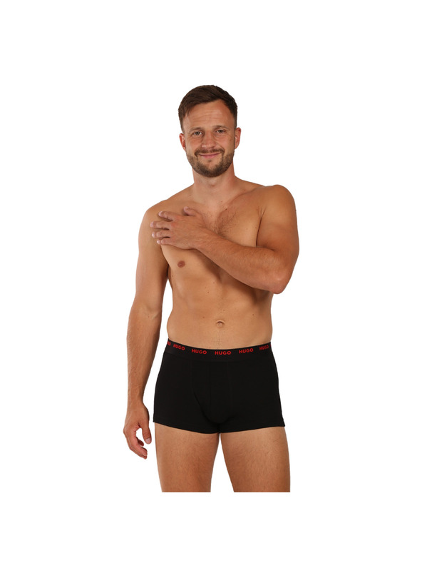 HUGO Sada piatich - pánske boxerky HUGO čierne