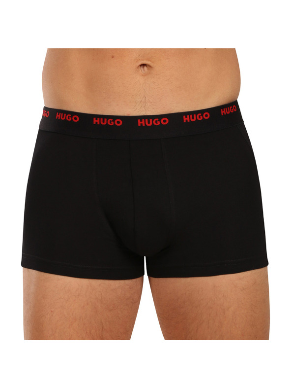 HUGO Sada piatich - pánske boxerky HUGO čierne