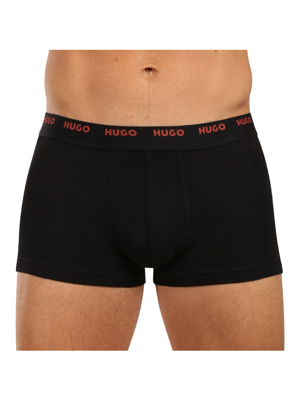 HUGO Sada piatich - pánske boxerky HUGO čierne