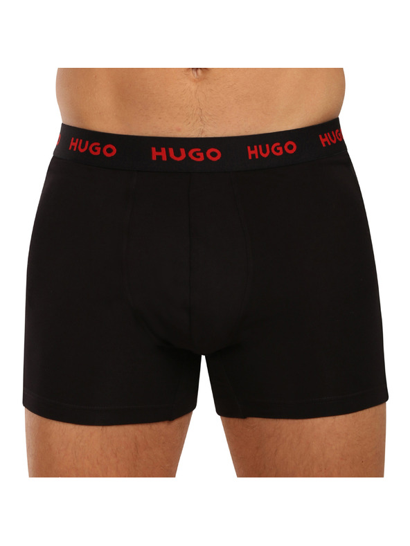 HUGO Sada troch - pánske boxerky HUGO čierne