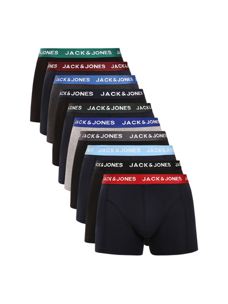 Jack & Jones Sada desiatich - pánske boxerky Jack and Jones viacfarebné (12189937-navy/black)