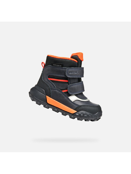 Geox Tmavomodrá chlapčenská zimná obuv Geox Trekkyup