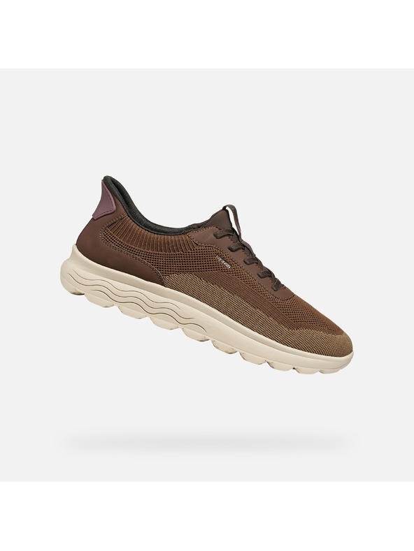 Geox Hnedé pánske tenisky Geox Spherica Plus