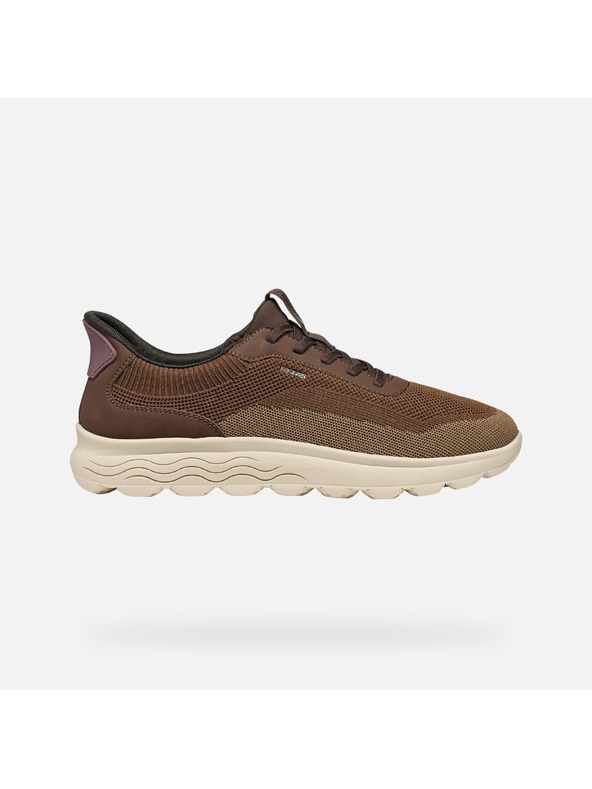 Geox Hnedé pánske tenisky Geox Spherica Plus