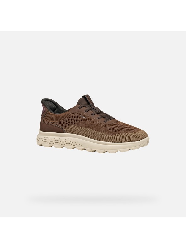 Geox Hnedé pánske tenisky Geox Spherica Plus