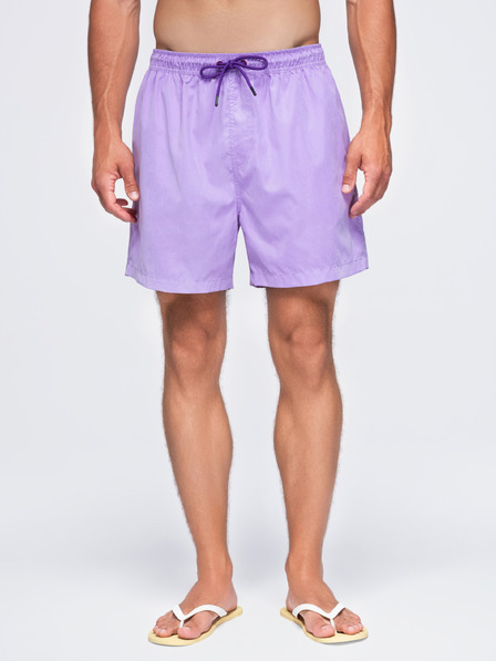 Ombre Clothing Pánske plavky z tkaniny s matným povrchom – fialové V6 OM-SRSS-0216 Ombre Clothing