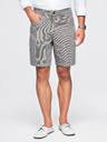 Ombre Clothing Pánske štruktúrované šortky REGULAR FIT – hnedý melír V1 OM-SRCS-0189 Ombre Clothing