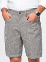 Ombre Clothing Pánske štruktúrované šortky REGULAR FIT – hnedý melír V1 OM-SRCS-0189 Ombre Clothing