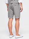 Ombre Clothing Pánske štruktúrované šortky REGULAR FIT – hnedý melír V1 OM-SRCS-0189 Ombre Clothing