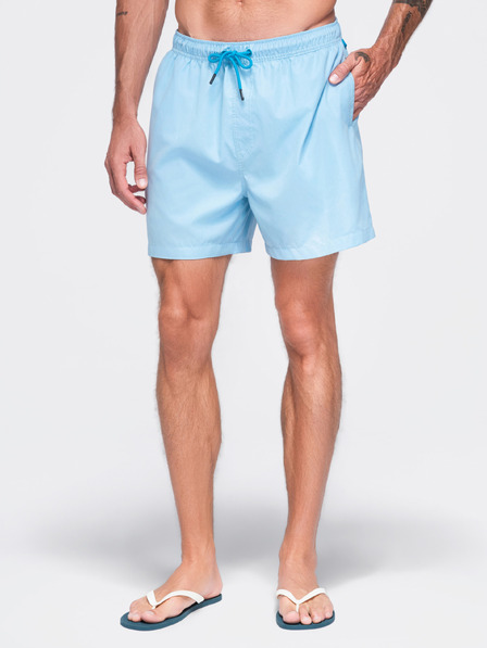 Ombre Clothing Pánske plavky z tkaniny s matným povrchom – svetlo modré V5 OM-SRSS-0216 Ombre Clothing