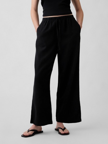 GAP Wide-Leg nohavice zo zmesi ľanu GAP