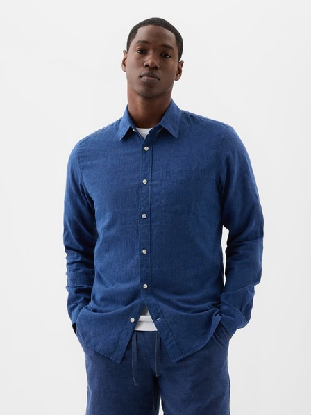 GAP Standard Fit košeľa zo zmesi ľanu GAP