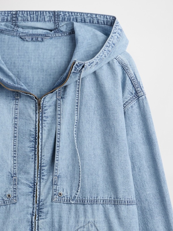 GAP Džínsová oversize bunda Ripstop GAP