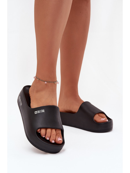 BIG STAR SHOES Dámske papuče na masívnej platforme Big Star – čierne
