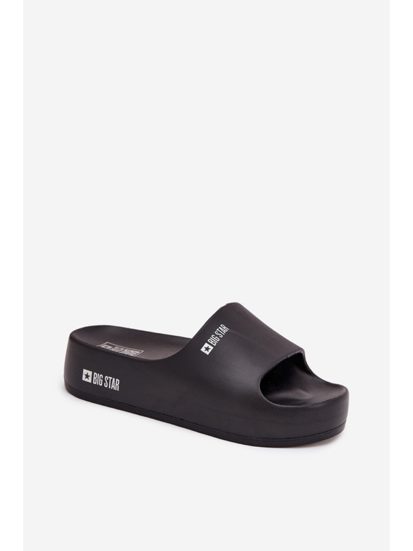 BIG STAR SHOES Dámske papuče na masívnej platforme Big Star – čierne