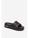 BIG STAR SHOES Dámske papuče na masívnej platforme Big Star – čierne