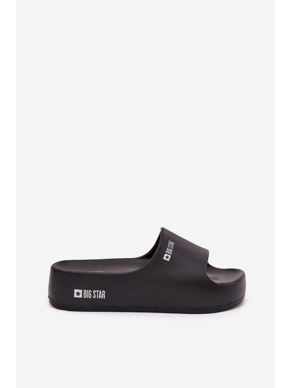 BIG STAR SHOES Dámske papuče na masívnej platforme Big Star – čierne