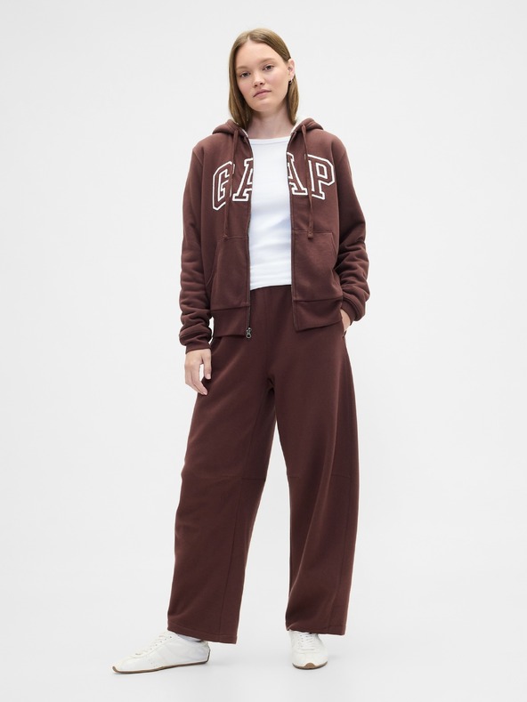 GAP Zateplená sherpa mikina s logom GAP