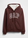 GAP Zateplená sherpa mikina s logom GAP