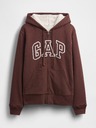 GAP Zateplená sherpa mikina s logom GAP