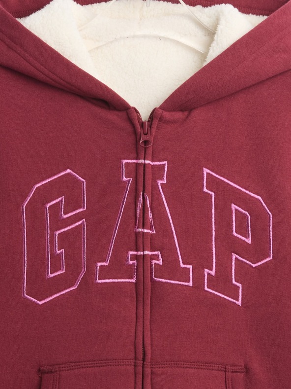 GAP Detská zateplená fleecová mikina s logom GAP