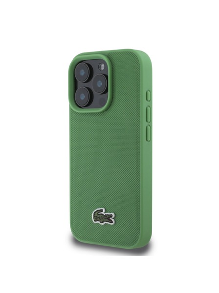 Lacoste Lacoste Iconic Petit Pique Woven Logo MagSafe Zadný Kryt pre iPhone 16 Pro Green