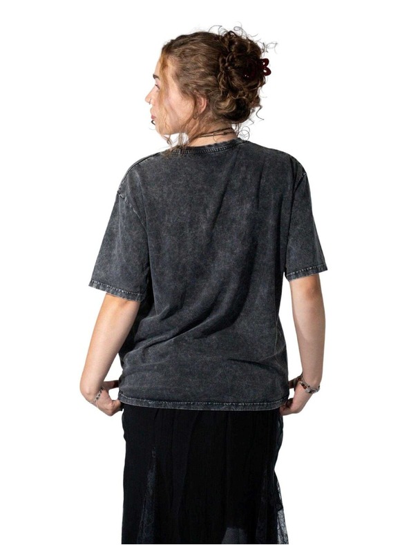 Meatfly Meatfly unisex tričko Big Shock Krajdos Black Acid Wash