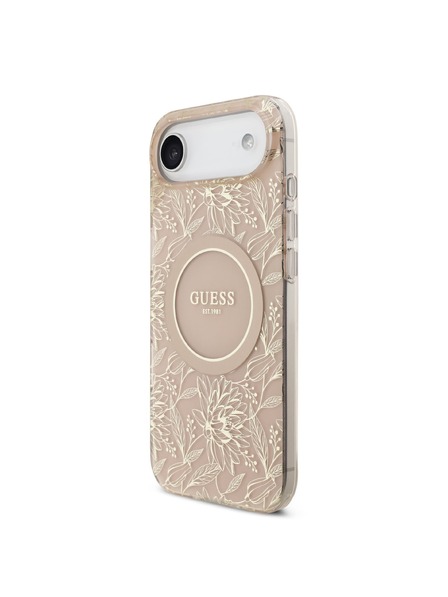 Guess Guess IML Flowers Allover Strap MagSafe Zadný kryt pre iPhone Air Pink