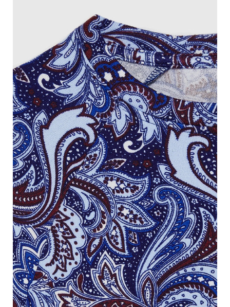 Moodo Blúzka so vzorom paisley tmavo modrá Moodo
