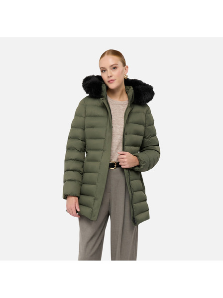 Geox Khaki dámska péřová bunda Geox Catria