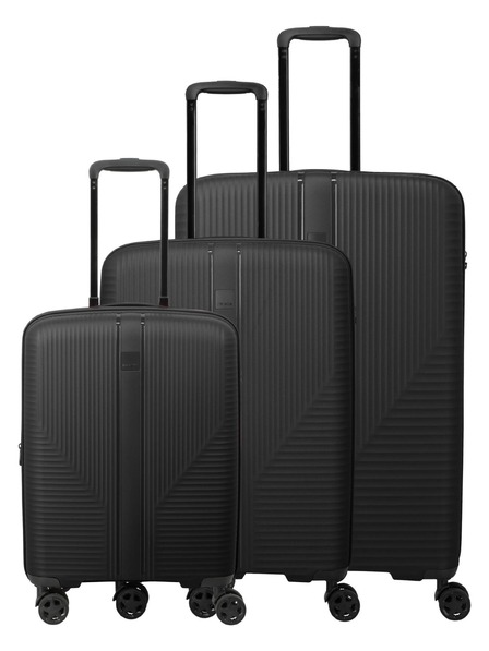 Travelite Sada cestovných kufrov Travelite Air Stripe S exp, M exp, L Black
