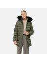 Geox Khaki dámska péřová bunda Geox Catria