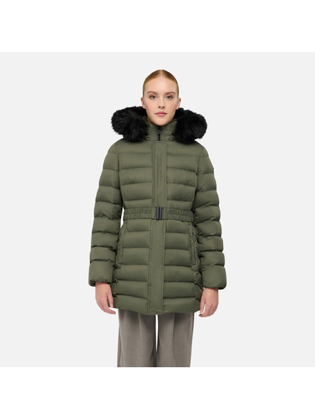 Geox Khaki dámska péřová bunda Geox Catria