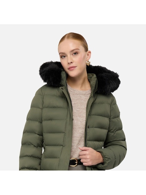 Geox Khaki dámska péřová bunda Geox Catria
