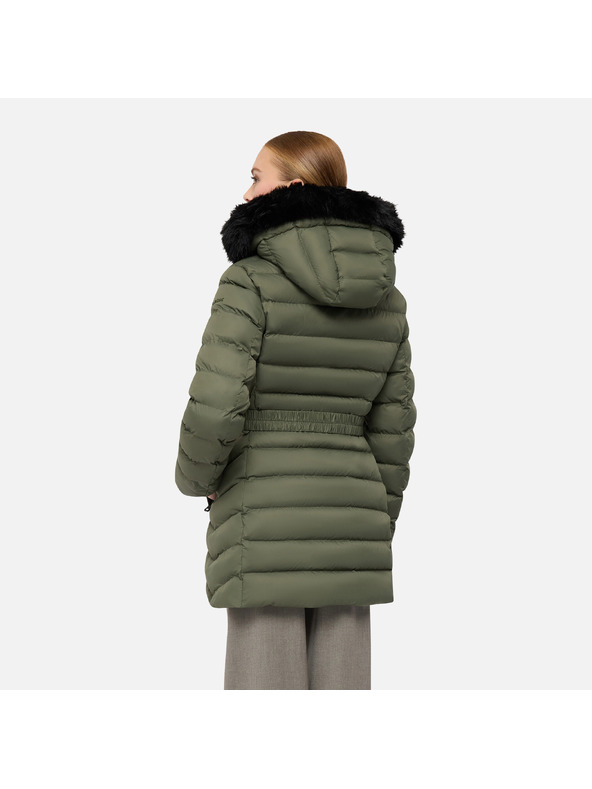 Geox Khaki dámska péřová bunda Geox Catria