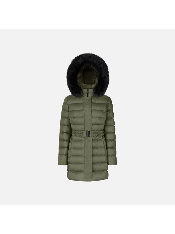 Geox Khaki dámska péřová bunda Geox Catria