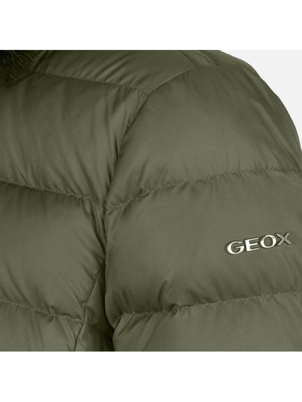 Geox Khaki dámska péřová bunda Geox Catria