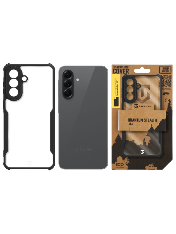 Tactical Tactical Quantum Stealth puzdro pre Samsung Galaxy A57 Clear/Black
