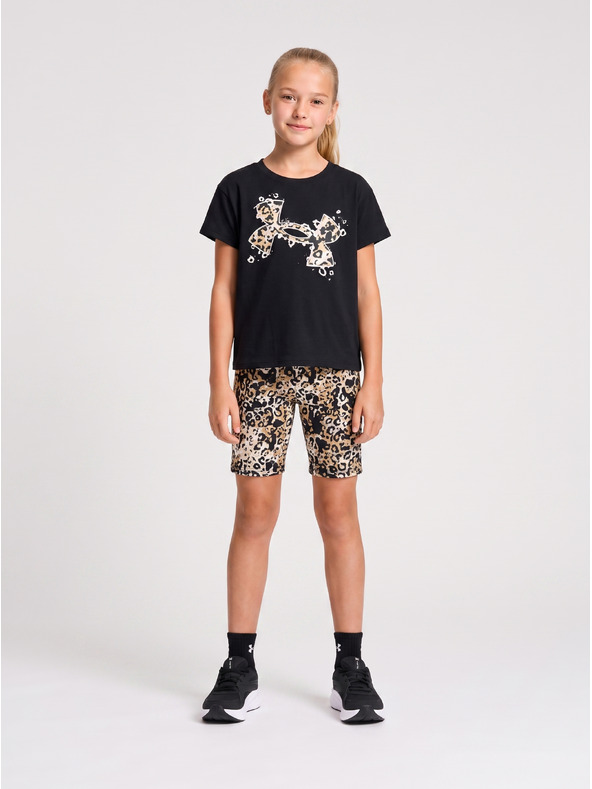 Under Armour Dievčenský set Under Armour UA PRINTED BIKE SHORT SET-BLK