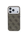 Guess Guess PU Leather 4G Gold Frame MagSafe Zadný Kryt pre iPhone 18 Pro Brown