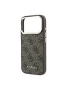 Guess Guess PU Leather 4G Gold Frame MagSafe Zadný Kryt pre iPhone 18 Pro Brown